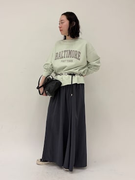 「FRAMeWORK（フレームワーク）のアイテム（スカート）」を使った、arisaさん（レディース・164cm）の冬コーディネート