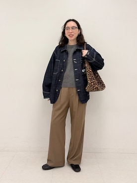 「FRAMeWORK（フレームワーク）のアイテム（パンツ）」を使った、arisaさん（レディース・164cm）の秋コーディネート