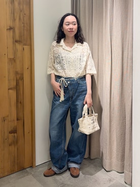 「FRAMeWORK（フレームワーク）のアイテム（シューズ）」を使った、arisaさん（レディース・164cm）の夏コーディネート