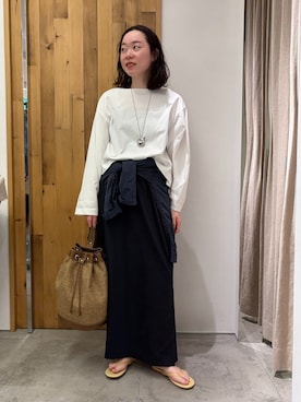 「FRAMeWORK（フレームワーク）のアイテム（スカート）」を使った、arisaさん（レディース・164cm）の春コーディネート