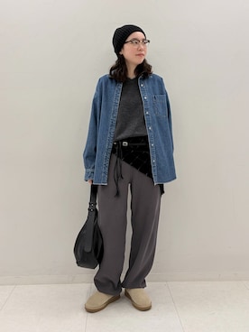 「FRAMeWORK（フレームワーク）のアイテム（バッグ）」を使った、arisaさん（レディース・164cm）の秋コーディネート