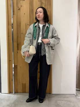 「FRAMeWORK（フレームワーク）のアイテム（財布/小物）」を使った、arisaさん（レディース・164cm）の冬コーディネート