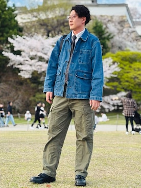 「LION HEART（ライオンハート）のアイテム」を使った、たかまるさん（メンズ・178cm）の春コーディネート