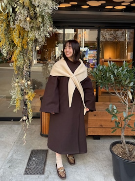 「ORiental TRaffic（オリエンタルトラフィック）のシューズ【earth music&ecologyコラボ】（その他シューズ、ブラウン系）」を使った、asuさん（レディース・147cm）の春コーディネート