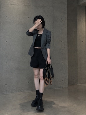 「Ada.（エイダ）のアイテム（パンツ）」を使った、むきむきマヨネーズさん（レディース・155cm）の秋コーディネート
