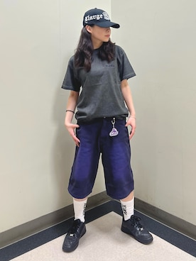 「XLARGE（エクストララージ）のアイテム」を使った、Rioさん（レディース・155cm）の春コーディネート
