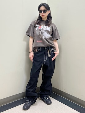 「XLARGE（エクストララージ）のアイテム」を使った、Rioさん（レディース・155cm）の春コーディネート