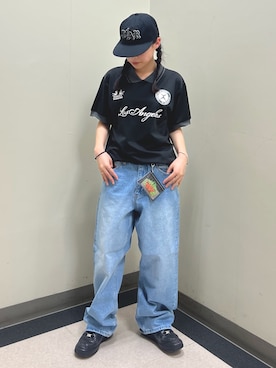 「XLARGE（エクストララージ）のアイテム」を使った、Rioさん（レディース・155cm）の春コーディネート
