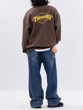 「THRASHER（スラッシャー）のアイテム」を使った、a.wearさん（メンズ・166cm）の冬コーディネート