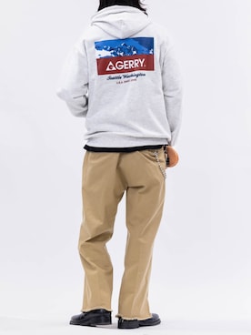 「GERRY（ジェリー）のアイテム」を使った、a.wearさん（メンズ・166cm）の冬コーディネート