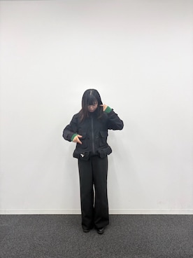 「AZUL（アズール）のアイテム」を使った、yumさん（レディース・162cm）の秋コーディネート