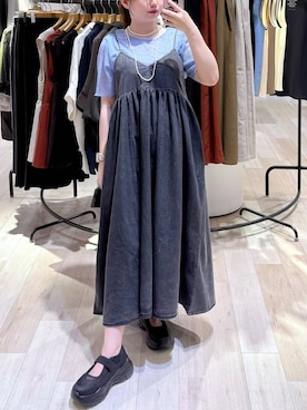 「LEPSIM（レプシィム）の3連ボールネックレス　287544（ネックレス、シルバー系）」を使った、tutu.さん（レディース・152cm）の夏コーディネート