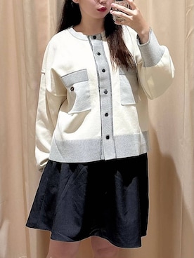 「LEPSIM（レプシィム）の《un STANDARD by LEPSIM》レイヤードミニスカパン　1051430（その他パンツ、グレー系）」を使った、tutu.さん（レディース・152cm）の秋コーディネート