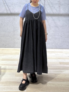 「LEPSIM（レプシィム）の3連ボールネックレス　287544（ネックレス、シルバー系）」を使った、tutu.さん（レディース・152cm）の春コーディネート