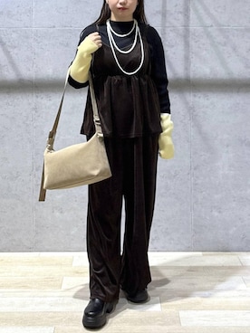 「旅行」｜「アイテム（アクセサリー）」を使った、tutu.さん（レディース・152cm）の冬コーディネート