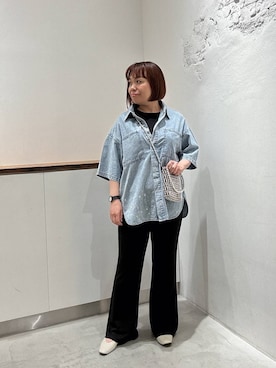 「LEPSIM（レプシィム）のソフトクッションパンプス　638849（パンプス、ホワイト系）」を使った、azuaduさん（レディース）の春コーディネート