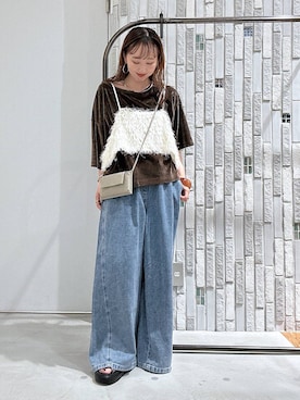 「LEPSIM（レプシィム）のアソートビスチェ　1044015（その他トップス、ホワイト系）」を使った、naaalepsimさん（レディース）の夏コーディネート