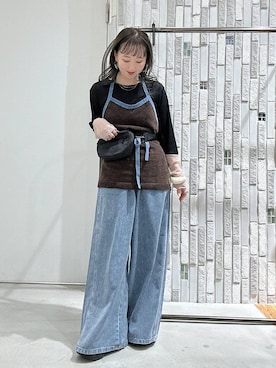 「LEPSIM（レプシィム）のアイテム（デニムパンツ）」を使った、naaalepsimさん（レディース・153cm）の秋コーディネート