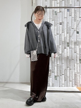 「LEPSIM（レプシィム）のアイテム（スカート）」を使った、naaalepsimさん（レディース・153cm）の秋コーディネート