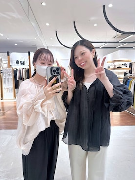 「LEPSIM（レプシィム）のバイアスイージーパンツ　638762（その他パンツ、ホワイト系）」を使った、naaalepsimさん（レディース）の春コーディネート