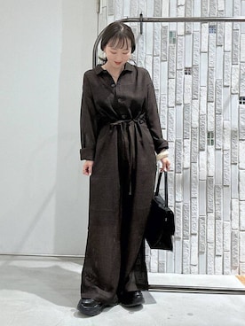「アイテム（つなぎ/オールインワン、ブラウン系）」を使った、naaalepsimさん（レディース・153cm）の夏コーディネート