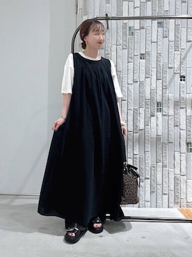 「LEPSIM（レプシィム）の【500mlペットボトルも入る】ユーティリティ巾着バッグ　633023【KKfashion紹介アイテム】（ショルダーバッグ、その他）」を使った、naaalepsimさん（レディース）の夏コーディネート