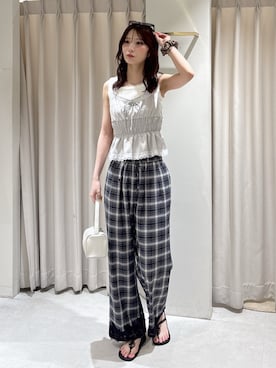 「FREE'S MART（フリーズマート）のアイテム（パンツ）」を使った、ゆいさん（レディース・170cm）の夏コーディネート