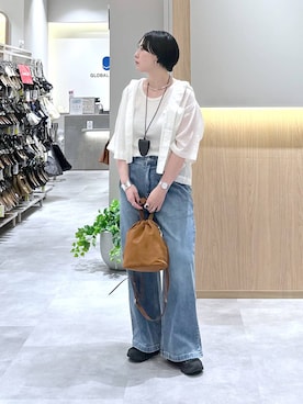 「GLOBAL WORK（グローバルワーク）のアイテム」を使った、アミさん（レディース・167cm）の夏コーディネート