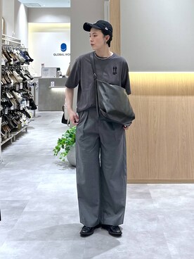 「GLOBAL WORK（グローバルワーク）のステンレスアソートサイズチョーカー/325801（ネックレス、シルバー系）」を使った、アミさん（レディース）の春コーディネート