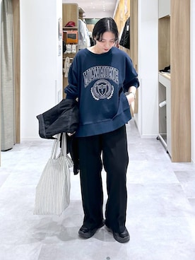 「アイテム（デニムジャケット）」を使った、アミさん（レディース・167cm・30代）の冬コーディネート