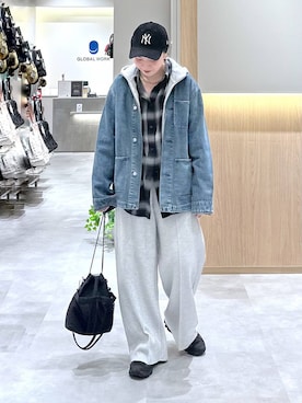 「GLOBAL WORK（グローバルワーク）のアイテム（ジャケット/アウター）」を使った、アミさん（レディース・167cm）の秋コーディネート