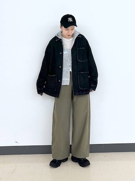 「GLOBAL WORK（グローバルワーク）のアイテム（ジャケット/アウター）」を使った、アミさん（レディース・167cm）の秋コーディネート