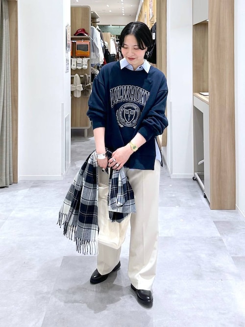 ☀︎⋆꙳*.‎✭¨̮uik@☀︎　黒　パンツ　36 GLOBAL WORKのパンツを使ったコーディネート(ZOZOTOWN Yahoo!店