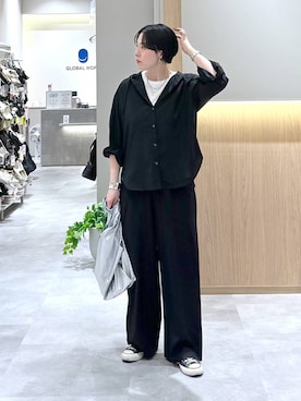 「BAGGU（バグー）のアイテム」を使った、アミさん（レディース・167cm）の夏コーディネート