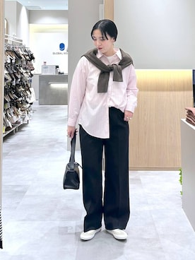 「GLOBAL WORK（グローバルワーク）のアイテム（シューズ）」を使った、アミさん（レディース・167cm）の冬コーディネート