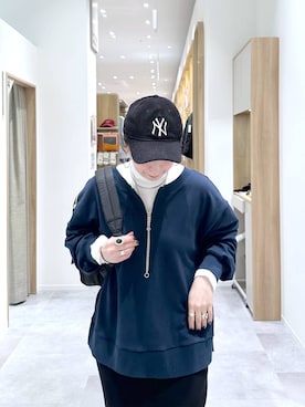 「アイテム（バックパック/リュック）」を使った、アミさん（レディース・167cm・30代）の冬コーディネート