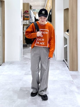 「アイテム（バックパック/リュック）」を使った、アミさん（レディース・167cm・30代）の冬コーディネート