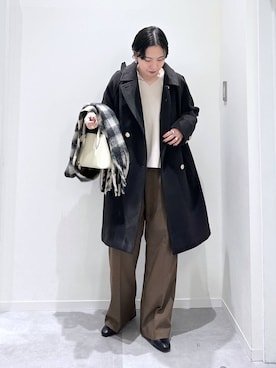 「アイテム（チェスターコート）」を使った、アミさん（レディース・167cm・30代）の冬コーディネート