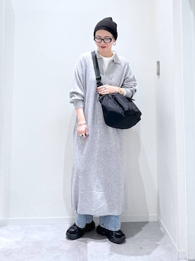 「アイテム（ワンピース/ドレス）」を使った、アミさん（レディース・167cm・30代）の冬コーディネート