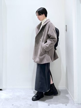 「アイテム（バックパック/リュック）」を使った、アミさん（レディース・167cm・30代）の冬コーディネート