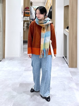 「アイテム（バレエシューズ）」を使った、アミさん（レディース・167cm・30代）の冬コーディネート