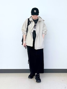 「GLOBAL WORK（グローバルワーク）のアイテム（キャップ）」を使った、アミさん（レディース・167cm）の春コーディネート