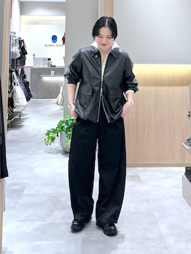 「GLOBAL WORK（グローバルワーク）のアイテム（ブルゾン）」を使った、アミさん（レディース・167cm）の秋コーディネート