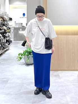 「GLOBAL WORK（グローバルワーク）のアイテム（トップス）」を使った、アミさん（レディース・167cm）の夏コーディネート