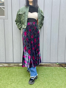 「ZARA（ザラ）のアイテム（ハット）」を使った、komariさん（レディース・163cm）の冬コーディネート