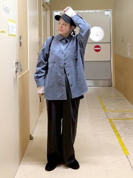 「GLOBAL WORK（グローバルワーク）のアイテム（帽子）」を使った、しまちゃん🍠さん（レディース・155cm）の秋コーディネート