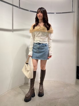 「EVRIS（エヴリス）のアイテム（トップス）」を使った、Yumeno さん（レディース・156cm）の秋コーディネート