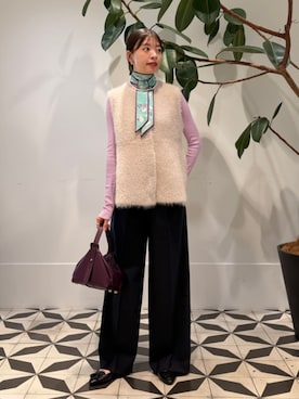 「MACPHEE（マカフィー）のアイテム」を使った、TOMORROWLANDshishidoさん（レディース・165cm）の秋コーディネート