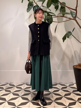 「OAD NEW YORK（オーエーディーニューヨーク）のアイテム」を使った、TOMORROWLANDshishidoさん（レディース・165cm）の秋コーディネート