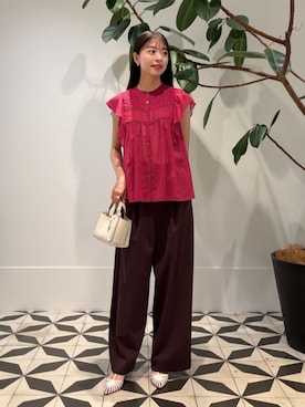 BALLSEY（ボールジィ）の「コットンカットワークレース パフスリーブ
